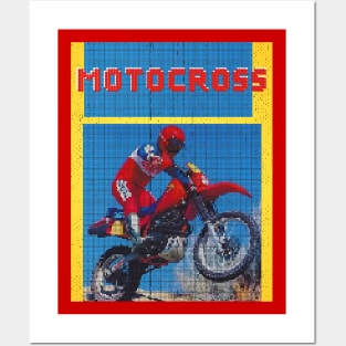 1980's Motocross Pixel Shirt Posters and Art